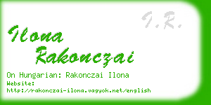 ilona rakonczai business card